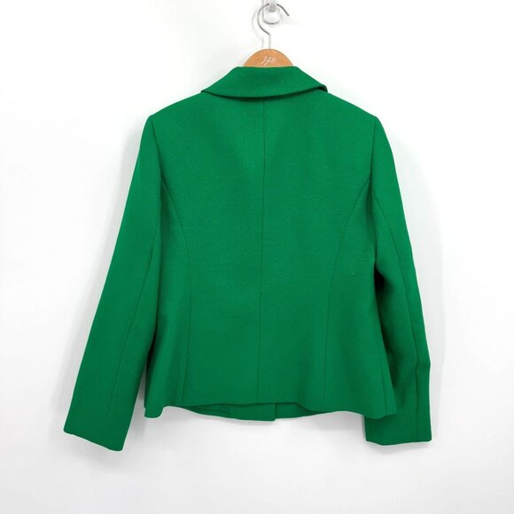 Evan Picone Blazer Womens Size 8 Kelly Green Button Up Career Contrast Button - Picture 6 of 7